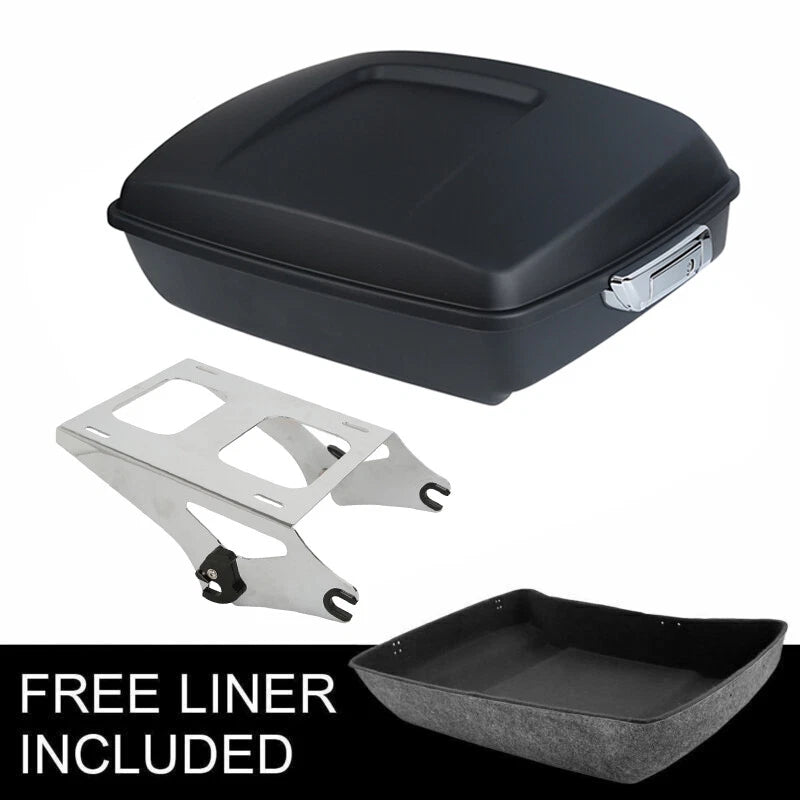 Matte Black Chopped Trunk Mounting Rack for Harley Street Glide (2014–2026)
