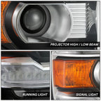 Chrome Amber Headlight for GMC Sierra 1500/2500/3500 HD (2014–2019)