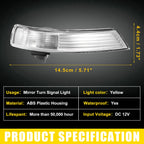 Front Left Side Mirror LED Turn Signal Light No.CJ5413B384AB for Ford Focus (2012–2018)