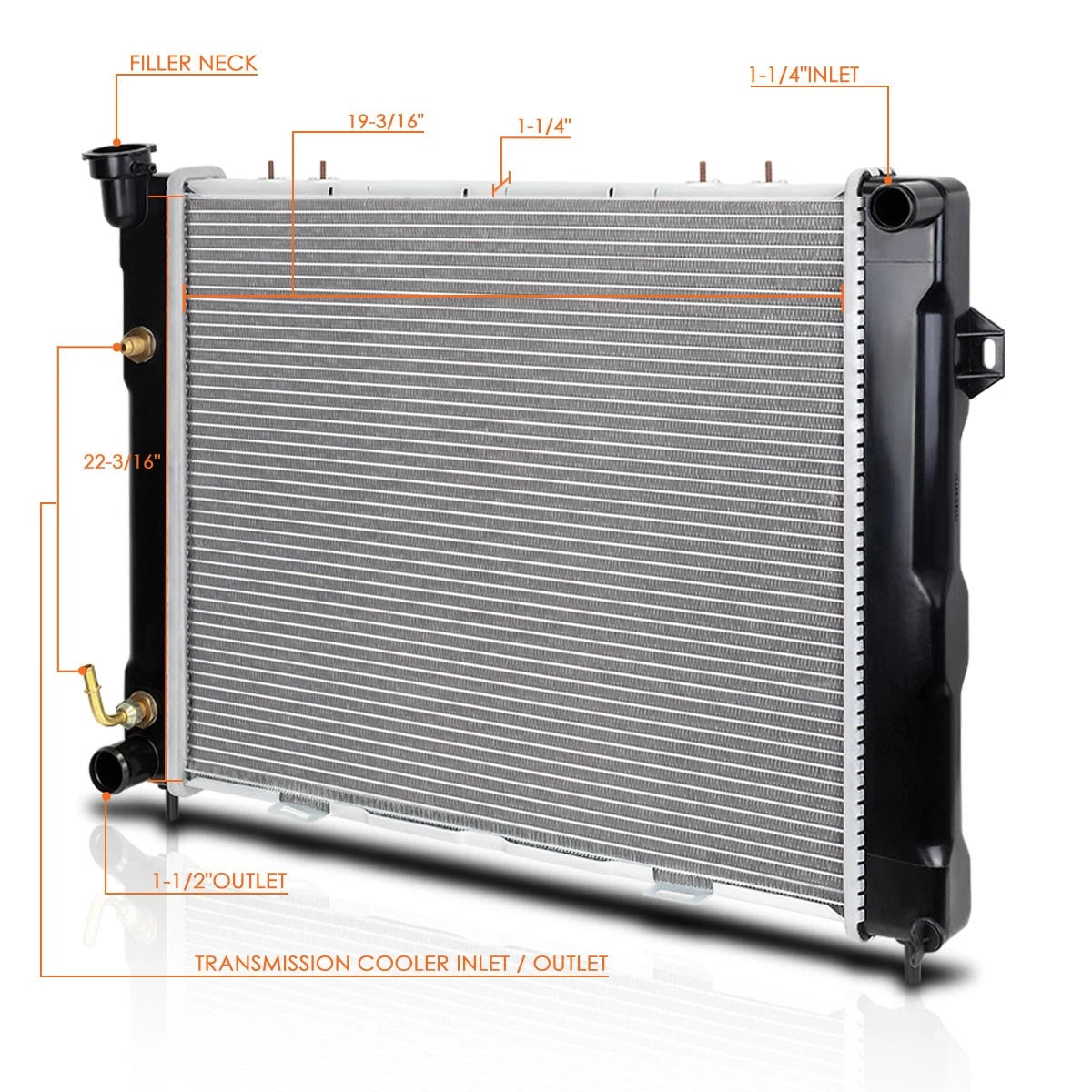 Aluminum Core Radiator for Jeep Grand Cherokee 4.0 AT (1993–1997) DPI-1396