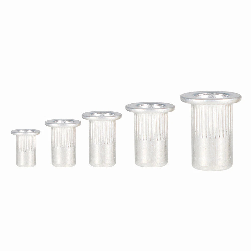 150-Piece Aluminum Rivet Nut Kit for Metric Applications (M3-M8)