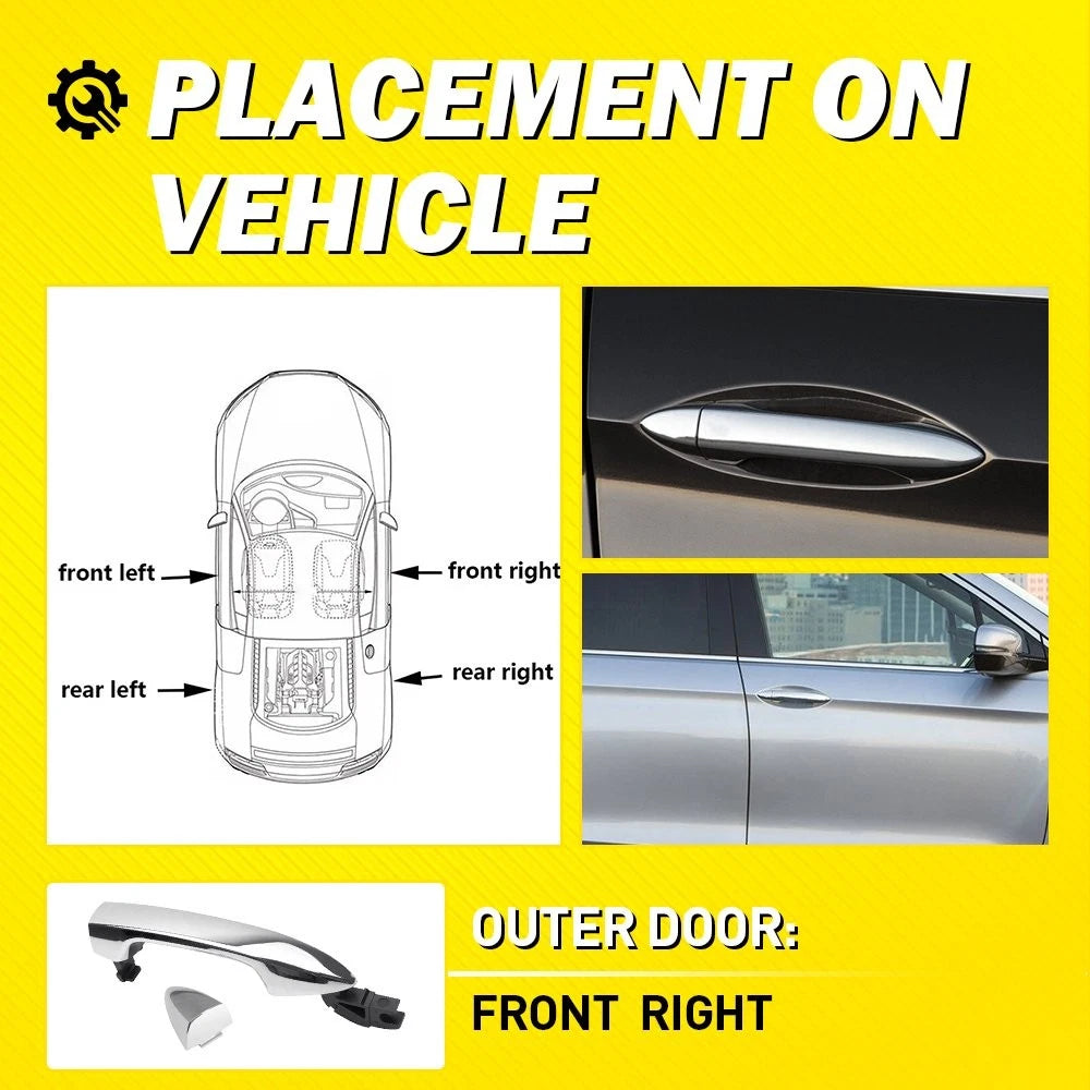 Passenger Exterior Door Handle for Honda Accord (2013–2017) & Honda Pilot (2017–2020) EPY