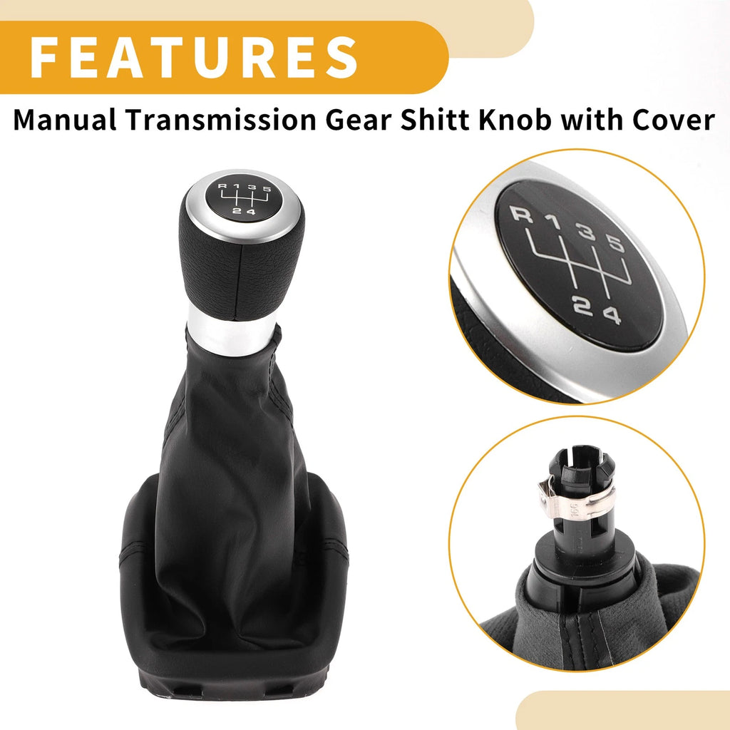5 Speed Gear Shifter Knob with Cover for Ford Galaxy (2005–2006)