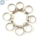 Set of 50 Stainless Steel Hose Clamps for Fuel Line (Adjustable)