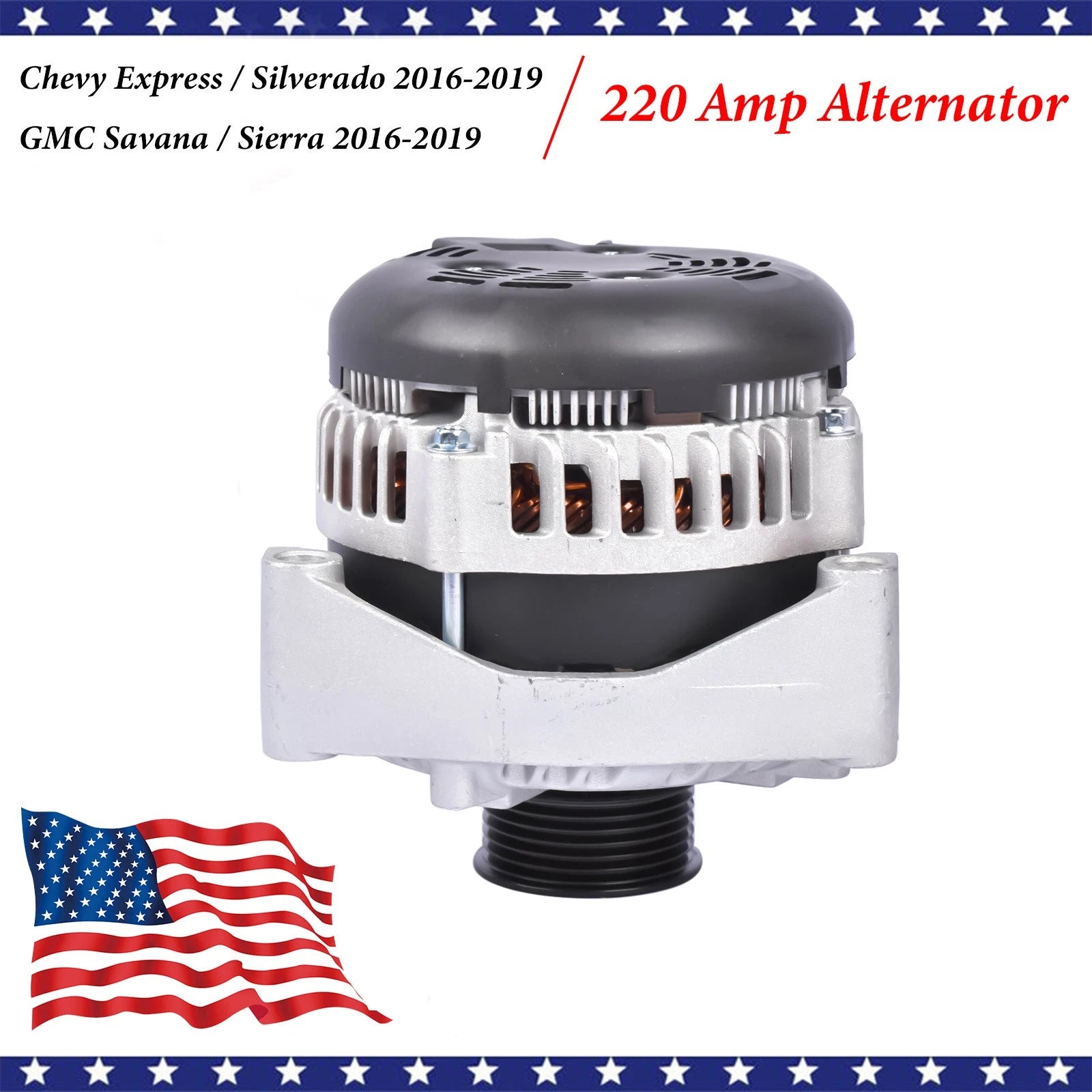 Alternator for Chevrolet Express 2500 3500 GMC Sierra 3500 HD (2015–2020)
