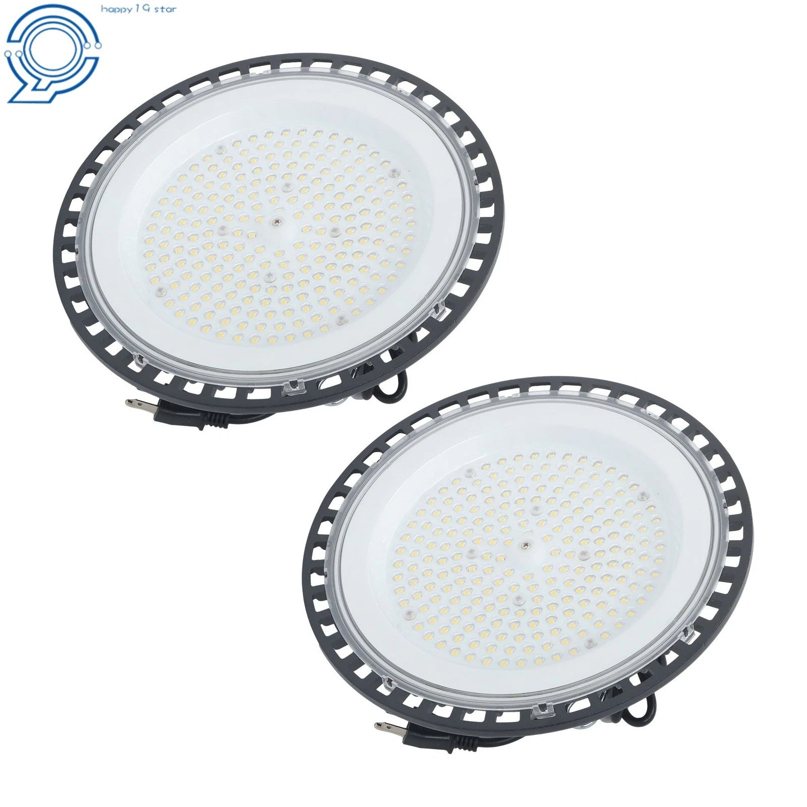 2X 150W UFO LED High Bay Light 18000LM with Hook Safety Rope