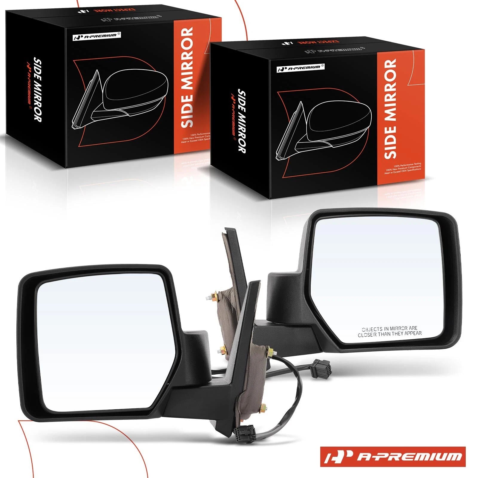 2X Power Mirrors for Jeep Patriot (2007–2017) Manual Folding