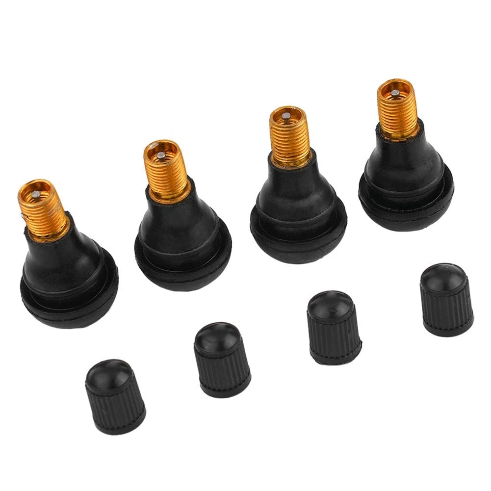 Set of 4 TR412 Tire Valve Nozzle with PTFE Seal Valve Core
