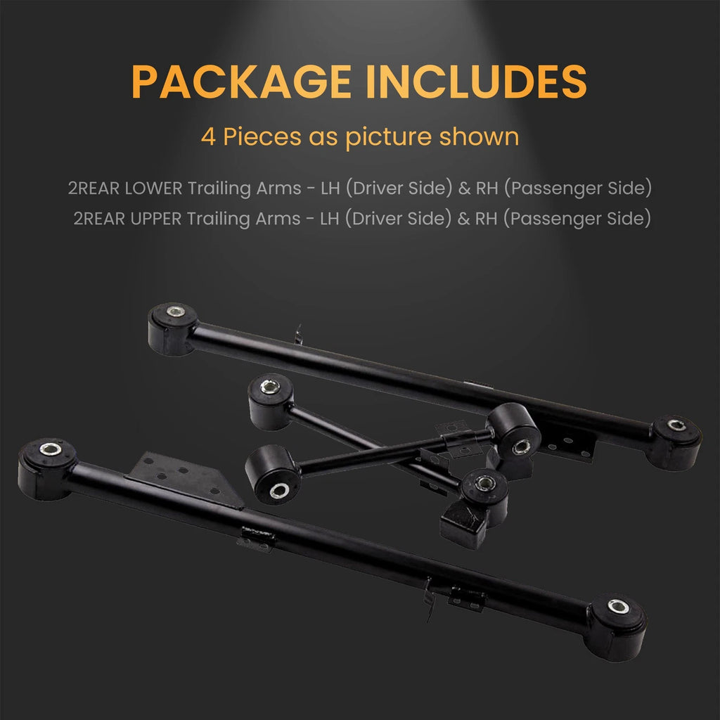 Set of 2 Rear Upper & Lower Trailing Control Arms for Nissan Pathfinder QX4 (1997–2004)