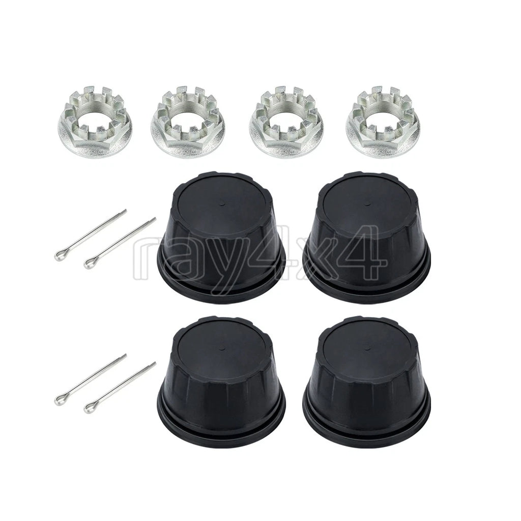 Front Rear Wheel Center Cap w/ Axle Nuts for Honda Rancher 420 (2007–2014)