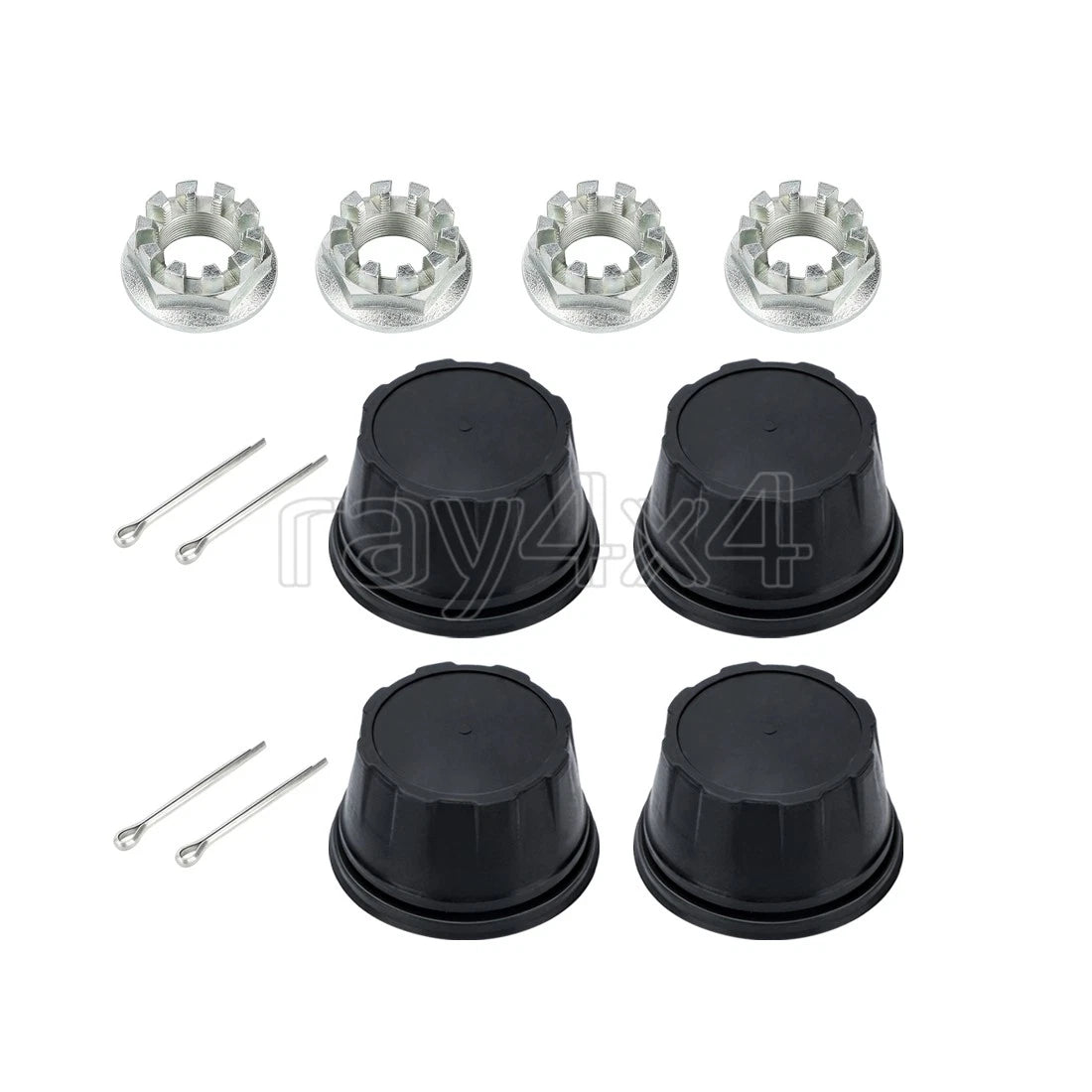 Front Rear Wheel Center Cap w/ Axle Nuts for Honda Rancher 420 (2007–2014)