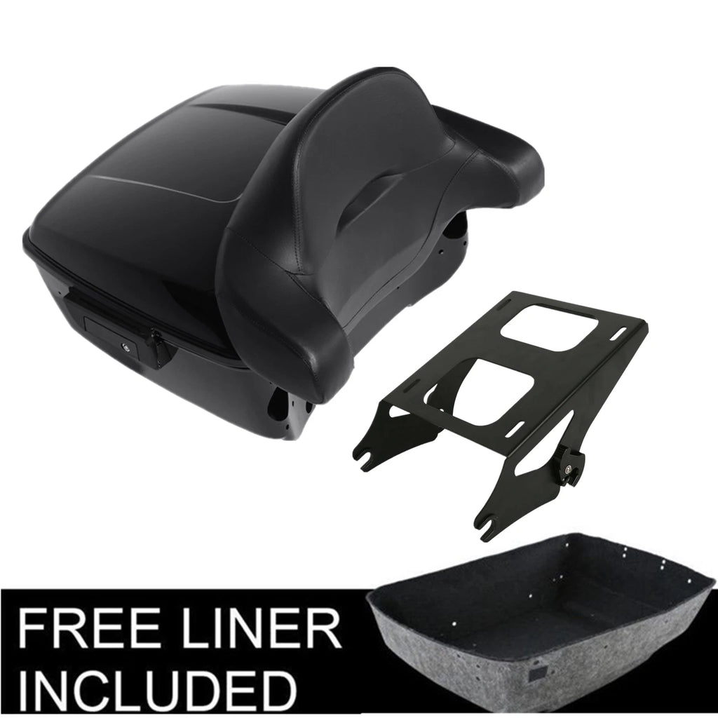 Trunk Backrest Pad Mount Rack for Harley Touring Road Glide (2014–2026)