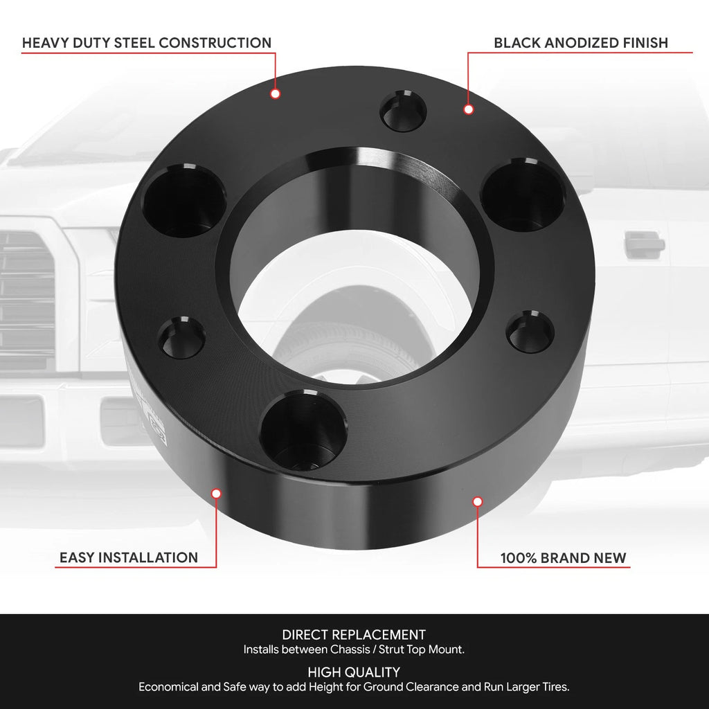 3" Billet Aluminum Front Strut Top Mount Lift Kit Spacer for Ford F-150 (2004–2024)