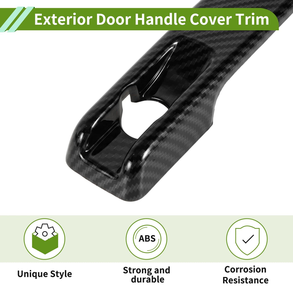 Set of 5 Carbon Fiber Black Exterior Door Handle Cover Trim for Mercedes-Benz G 