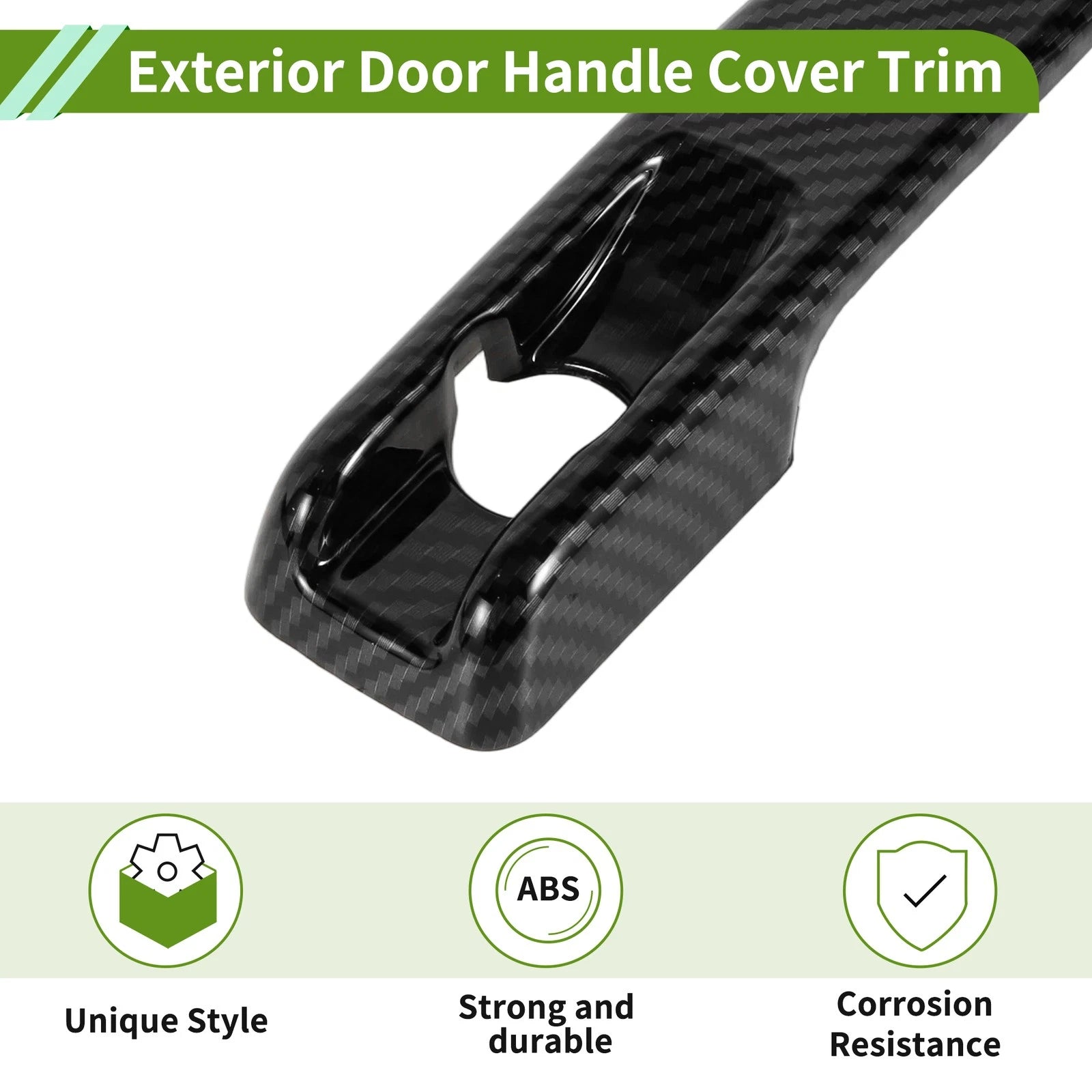 Set of 5 Carbon Fiber Black Exterior Door Handle Cover Trim for Mercedes-Benz G 
