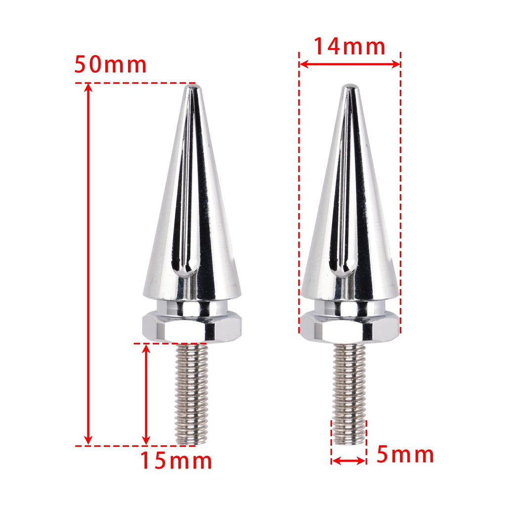 Set of 4 Silver Aluminum Windshield Spiked Bolts for CVO Road Glide FLTR (2015–2025)