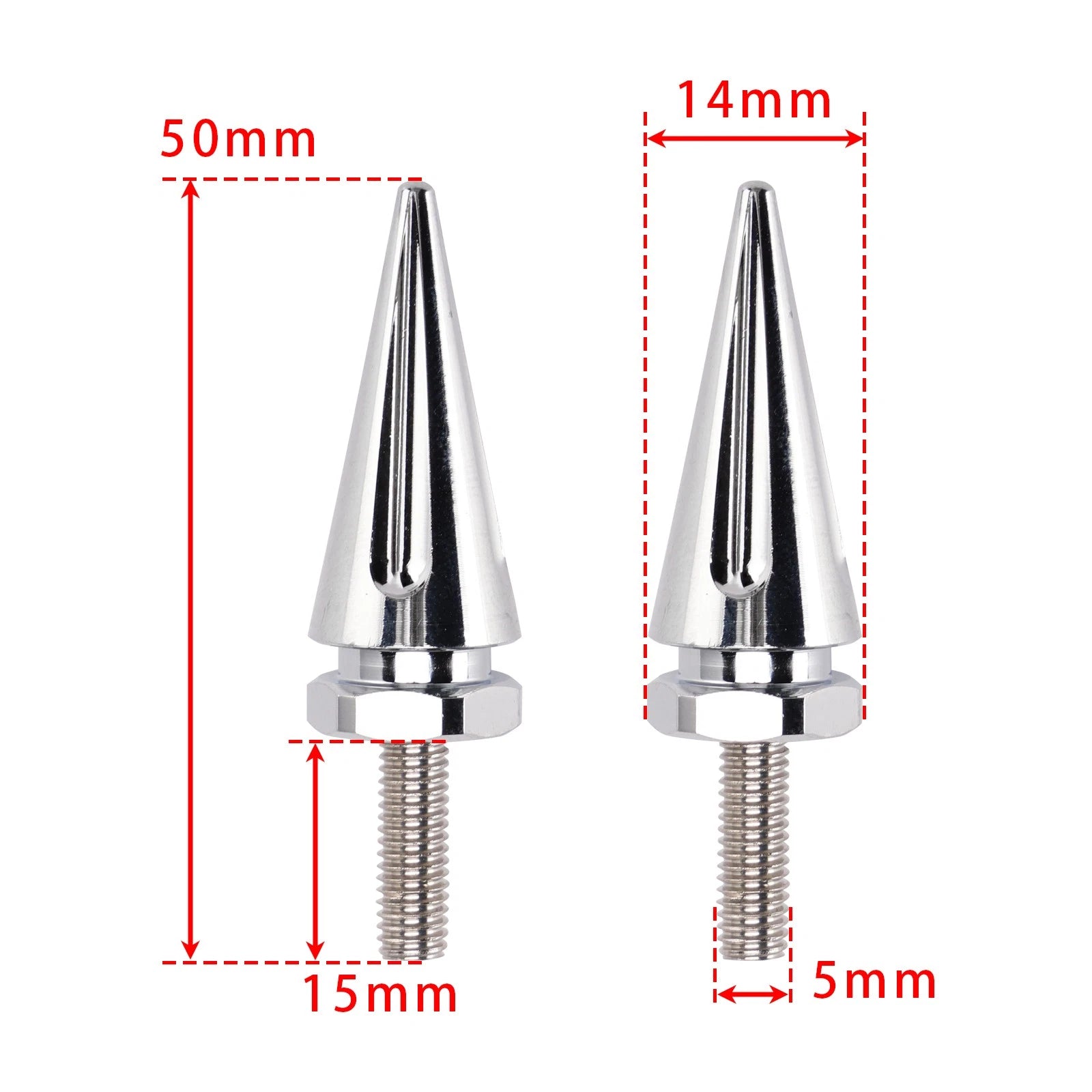 Set of 4 Silver Aluminum Windshield Spiked Bolts for CVO Road Glide FLTR (2015–2025)