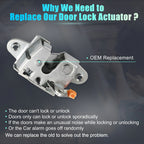 1 Pair Rear Liftgate Door Lock Actuator for Toyota Tacoma (2005–2006) No. 6578004030