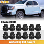12 Pcs Wheel Lug Nut Covers No. 21011331 for Chevrolet Camaro (1997–2001) Black