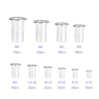 Set of 300 Aluminum Rivet Nut Kit for Metric & SAE Applications