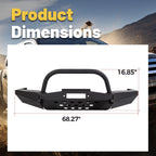 Modular Front Winch Bumper with Bull Bar for Ford Ranger (1998–2011)