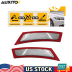 Pair Clear Front Bumper Side Marker Reflectors for BMW F10 528i 535i (2011–2014)