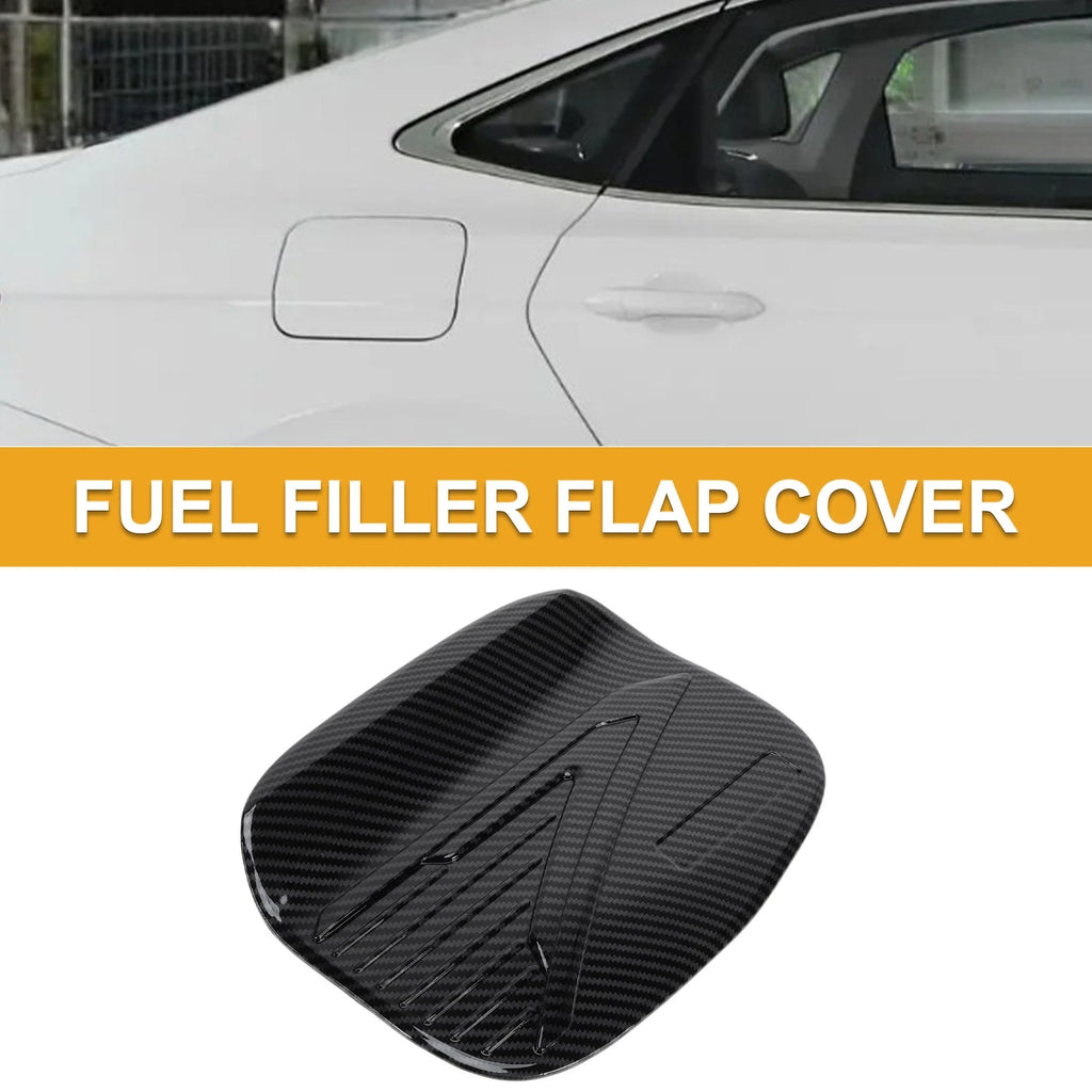 Fuel Tank Door Cap for Mitsubishi Outlander (2013–2021) Carbon Fiber Black
