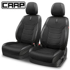 Set of 2 Front Row Seat Covers for Universal Fit Car SUV Black