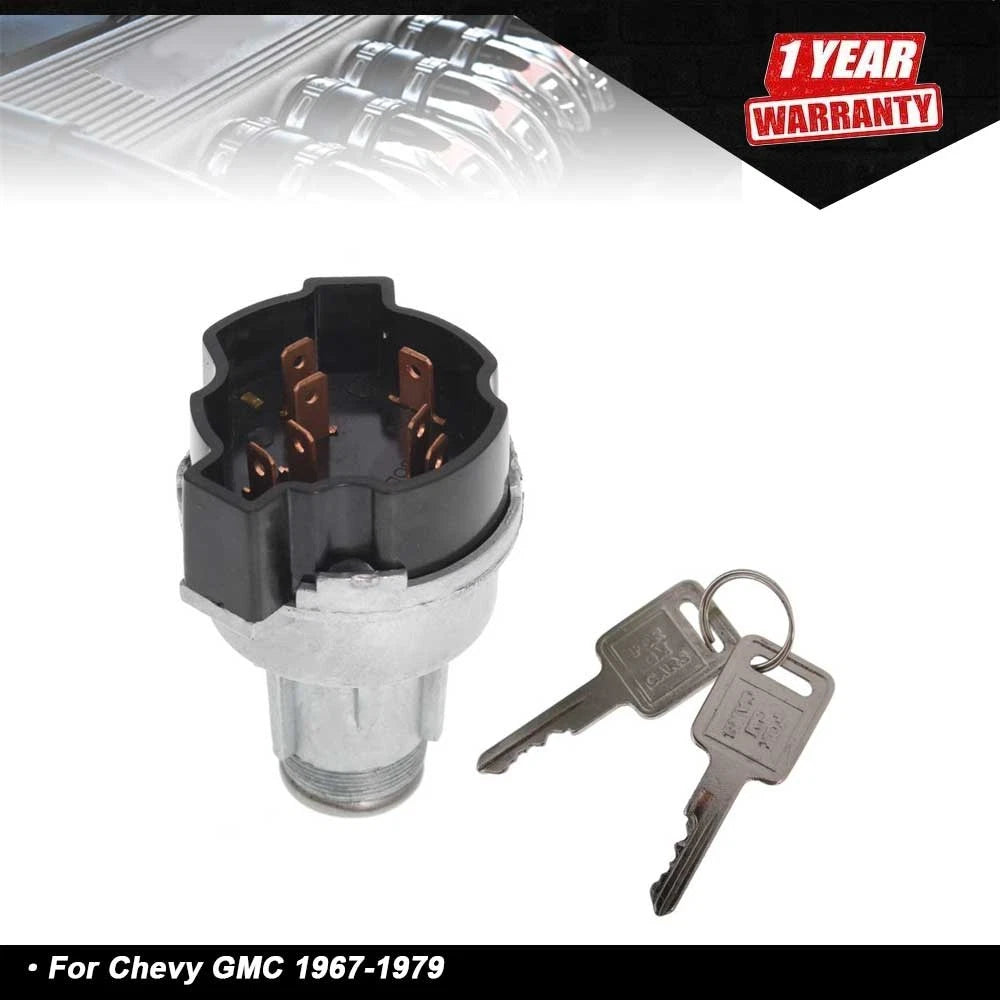 Ignition Lock Cylinder Starter Switch with Keys for Chevy GMC (1967–1979)