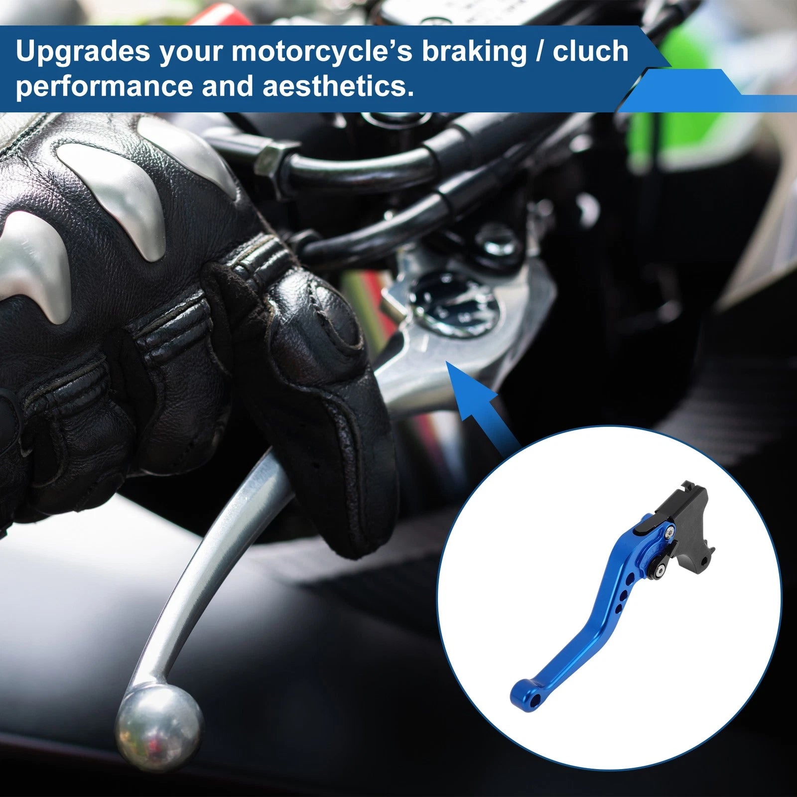 Adjustable Short Brake Clutch Lever Set for BMW F650GS (2008–2012) Blue