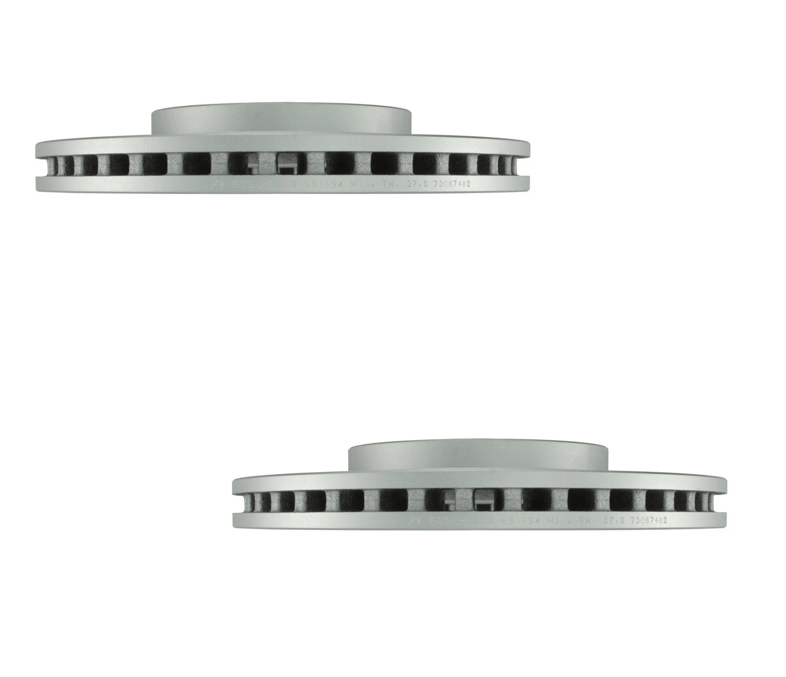 Set of 2 Bosch Front Disc Brake Rotors for Buick GMC Chevrolet Saab (321mm)