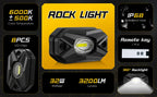 8X White Rock Lights w/ Remote Control for Trucks SUV ATV UTV Golf