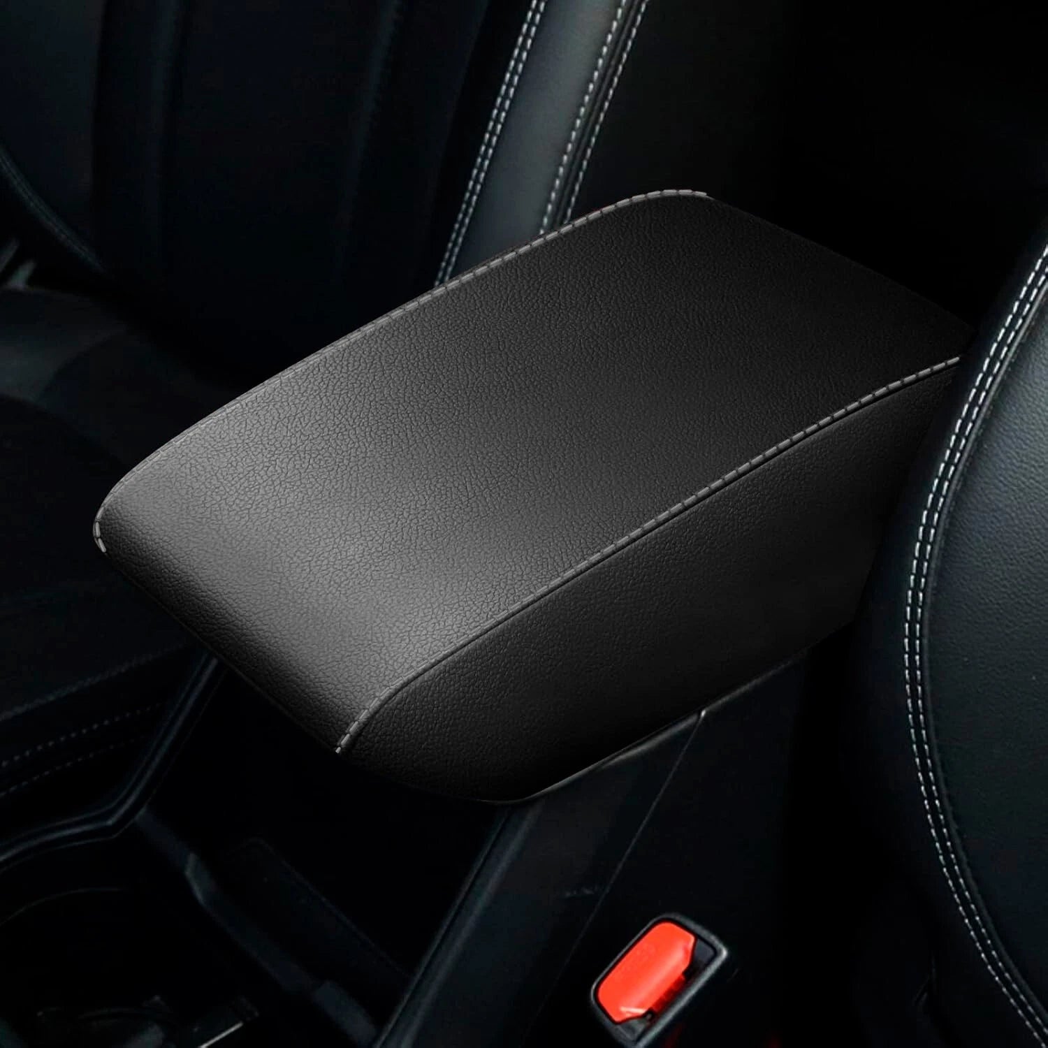 Console Lid Armrest Cover for Subaru Forester (2019–2024) Gray Stitch