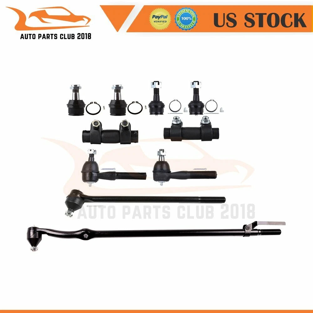 Set of 10 Front Suspension Kit Lower Ball Joints Tie Rod Ends for Ford F-150 (1987–1996)