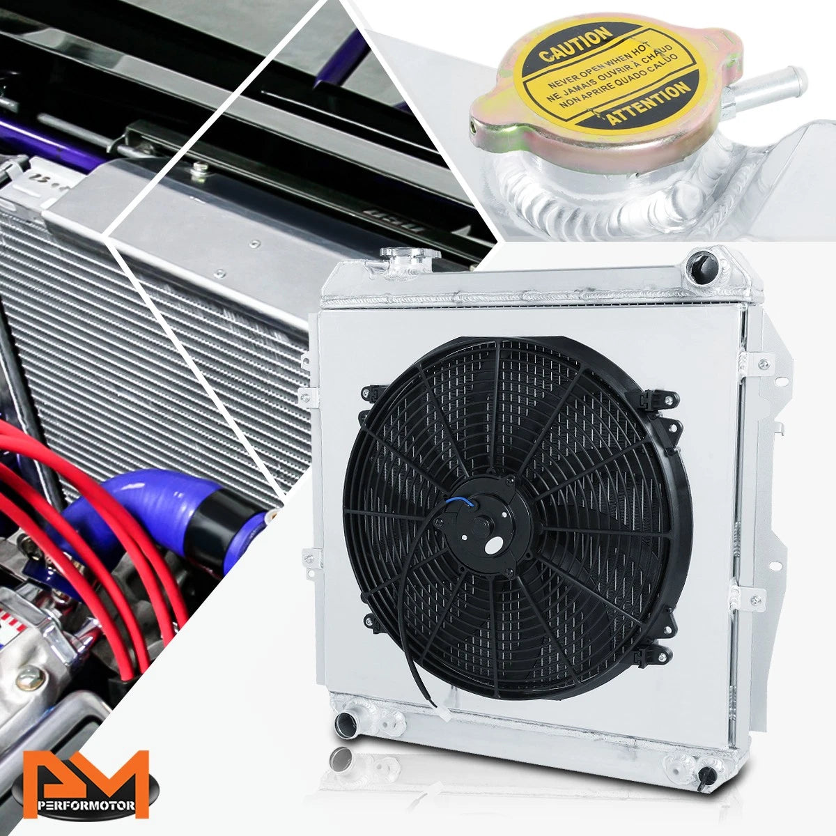 Dual-Row Aluminum Cooling Radiator with Fan Shroud for 4Runner/Pickup (1988–1995)