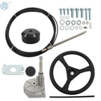 Boat Rotary Steering System Kit for Outboard Motors (12 Feet)
