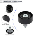 Drive Belt Idler Pulley for Porsche Cayenne (2020-2024) Black 1 x Piece