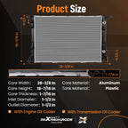 Coolant Radiator 2 Row for Audi A5 Q5 S4 S5 A6 A7 Macan (2008–2018)
