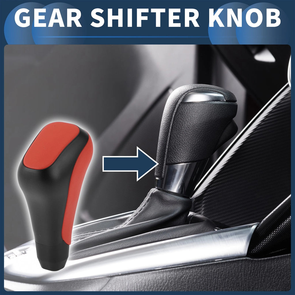 Automatic Gear Shifter Knob for Toyota 4Runner (2012–2021) Faux Leather Black Red