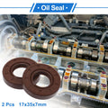 Set of 2 Oil Seal Rotary Shaft Seal FKM Rubber 17x35x7mm