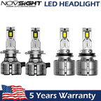 Set of 4 H7 H11 200W LED Headlight Bulbs 6500K for Universal Fit