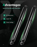 Rear Pair Shocks & Struts for Dodge Isuzu Jeep Mitsubishi Nissan Toyota
