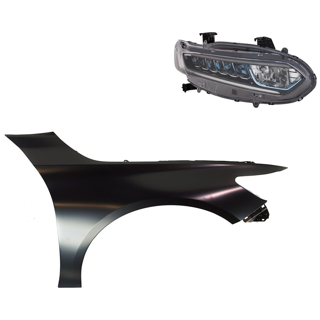 Passenger Right Side Fender Quarter Panel for Honda Accord (2018–2020)