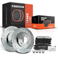 Rear Drilled Brake Rotors & Ceramic Pads for Cadillac DeVille (2000–2005)