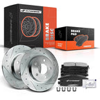 Rear Drilled Brake Rotors & Ceramic Pads for Cadillac DeVille (2000–2005)