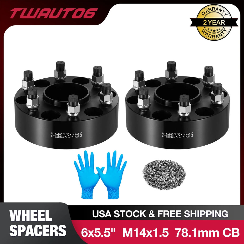 2X 2" Wheel Spacers for Chevrolet K1500 (1988–1999)