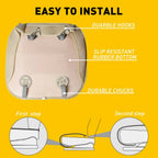 Beige Leather Seat Cover for Universal Fit Front Seats (Waterproof)