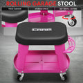 Rolling Mechanic Seat for Garage - 300lbs Capacity, Purple, 16.14" x 10.62"