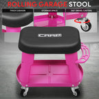 Rolling Mechanic Seat for Garage - 300lbs Capacity, Purple, 16.14" x 10.62"