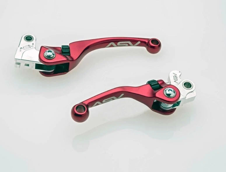 ASV F4 Brake Clutch Levers Pair Red for Yamaha WR250F WR450F YZ65 YZ85 (2001–2023)